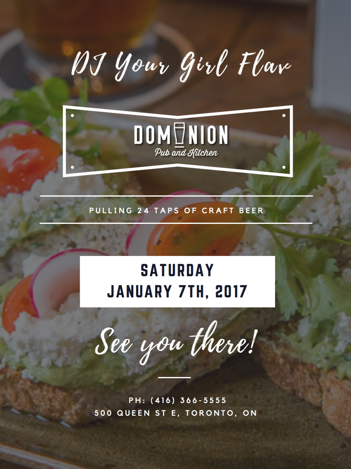 Restaurant Bar Dominion Pub and Kitchen Your Girl Flav Toronto DJ Female Singer Dancer Artist