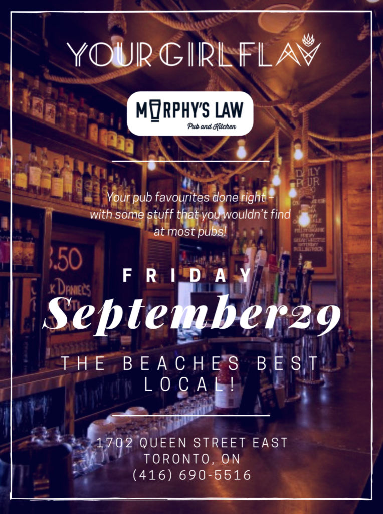 Sept 29 Murphys Law BBQ Toronto Welcome University College Female International Toronto Candian Montreal DJ Artist Singer Dancer Independant Flavia Abadia Your Girl Flav